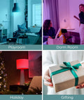 Color Changing LED Bulbs With Remote For BR30 Indoor Floodlights, 8.5W, Multicolor Mood Lighting For A Lit Dorm Room Vibe, 3 Pack
