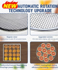 Comparison of heavy duty 16 trays commercial food dehydrator's stainless steel racks with upgraded features for efficient drying.