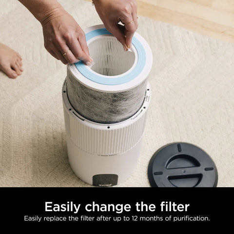 Installing Anti-Allergen True HEPA Replacement Filter For HP100 Series Air Purifiers with NanoSeal Odor Guard, white