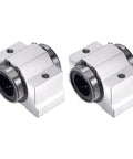 SCV25UU Linear Ball Bearing Slide Block Set, 25mm Bore, Dual Dust Seals, Two Pieces, Pro Grade Linear Guide for CNC, front view