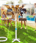 Portable Misting Cooling System With Adjustable Riser Tube, 5 Spray Nozzles, And 26.2Ft Misting Line at patio BBQ