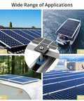 20 Piece Solar Panel Mid Clamps For Unistrut Aluminum 30Mm 35Mm Brackets Mounting Kit For Metal Roof Tin Roof Flat Roof RV Black