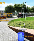 Sun Powered Solar Fountain Pump Kit With 25 Watt Panel, 410 GPH Submersible Water Pump demonstrating 6.9 ft lift in outdoor setting