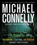 Cover image of Triple Detective Audio Box Set Featuring The Narrows, Echo Park, And The Overlook By Michael Connelly Narrated By Len Cariou