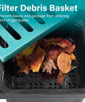 Heavy Duty Drain Catch Basin With Debris Basket And Fiberglass Grate For Yard Lawn Patio Gutter Downspout Outdoor Drainage Box