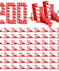 Lothee 200 Pack Red Cable Staples Clips With Steel Nails arranged in rows, showcasing heavy duty plastic wire organizers.