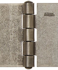 Rock Solid Weld On Door Hinge 2 1/2 Inch Plain Cold Rolled Steel Five Knuckle Tight Pin Surface Mount from a front view.