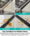 25 Inch Silicone Gap Filler For Stove And Counter High Heat Resistant Kitchen Gap Cover Matte Black Dishwasher Safe Easy Clean No Mess Between Stove And Counter sealing gaps and blocking spills and crumbs