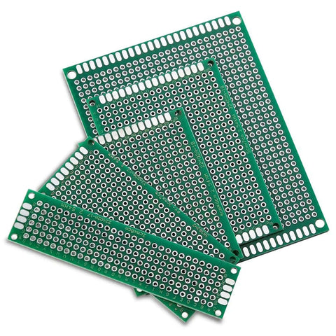 32 Pcs Double Sided PCB Board Kit Soldering Practice Set For DIY Electronics Projects In Five Sizes With One Tenth Inch Spacing