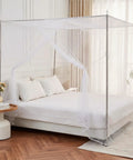 Ultra Fine Bed Mosquito Net For Single To Queen Size Beds With One Side Opening Breathable Mesh Insect Barrier For Bedroom Outdoor Patio Camping Travel Keeps Tiny Mosquitoes Out While Air Flows