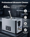 40kHz 30L Ultrasonic Cleaner With Digital Display And 480W Stainless Steel Heavy Duty Pro Grade Cleaning Machine For Carburetors Watch Parts Airbrush Tips And Small Hardware Includes Cleaning Basket For Deep Precise Cleaning, SUS 304