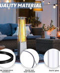 Quartz Glass Tube Replacement For Patio Heater 49.5 X 4 Inch Clear With Silicone Connecting Ring in outdoor seating area