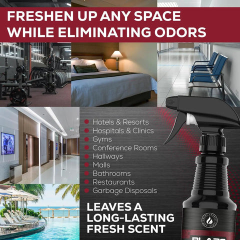 Industrial Strength Air Freshener And Odor Eliminator For Strong Odors No More Stink Long Lasting Room Spray bottle with scent keywords