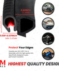 Cross-section of door weather stripping seal for cars, 0.53 inch height and 0.62 inch width, detailed design.
