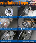 Installation steps for Kick Up That Stance Two Inch Wheel Spacers For 4X110 Bolt Pattern Atvs And Jeeps 74Mm Hub Bore With M10X1.25 Thread Studs.