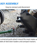 Heavy Duty 3 Point Hitch Adapter For Skid Steer Mount Plate Quick Tach Universal Fit installing on tractor