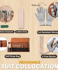 Deluxe Wood Carving Kit With Leather Case All In One Whittling Tools Set Featuring 4 Pro Grade Knives 8 Detail Blades Accessories