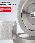 Close-up of Built Solid Workhorse 3 Inch Flat Diamond Grinding Wheel showing high-quality diamond surface, ideal for precision industrial grinding.
