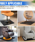 Solid Non Slip Recliner Pad For Hardwood Floors Grippy Anti Slide Furniture Mat 30 Inch Square under various chairs and recliners.