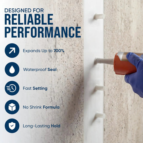 DIY Basement Crack Injection Kit For Fast Foundation Repair, Polyurethane Leak Seal System Stops Active Water Leaks In Foundation Walls