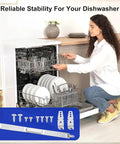 Hella Tough Rock Solid 24 Inch Dishwasher Mounting Kit For Granite And Quartz Countertops Fits Whirlpool Kitchenaid Maytag in use with screws and bracket.