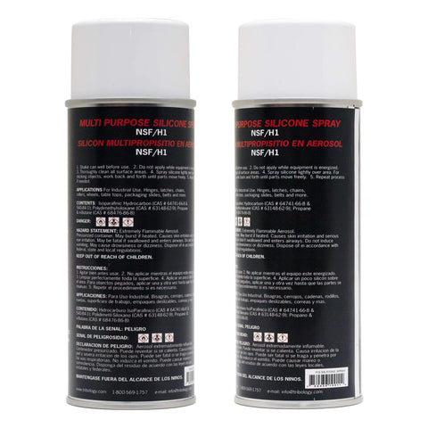 Silicone Aerosol Lubricant Spray For All Surfaces NSF H1 Food Grade Certified Water Resistant Rust Protection in aerosol can