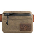 Low Profile Belt Zipper Pouch For Men And Women, Compact EDC Waist Pack With YKK Zipper, Anti Theft Pickpocket Proof Wallet in olive