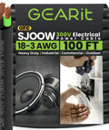 100ft 18/3 SJOOW Portable Cord Flexible 18 AWG 3 Conductor Power Wire 300V Bulk Electrical Cable For DIY Projects And Small Tools