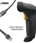 Beefy Corded Handheld Barcode Scanner Kit With Gooseneck Stand And USB Cable Twilight Black LS2208 Standard Range Laser Scanner For Retail And Warehouse Use