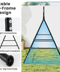 Heavy Duty Metal Swing Frame With A Frame Stand For Lawn Garden Backyard Porch Swing Stand With Extra Side Bars