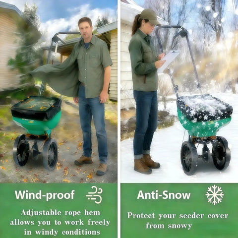 Spreader Hopper Cover Waterproof Heavy Duty Protection For Lawn And Fertilizer Spreaders With Universal Fit Shield Against Rain And Dust