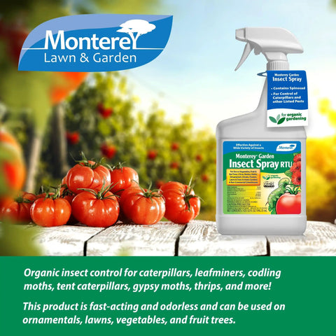Garden Insect Spray Bundled With Measuring Spoon Ready To Use 32 Oz Fast Acting Odorless Organic Insect Control With Spinosad
