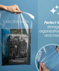 Clear Resealable Ziplock Bags 6X9 Inch 1000 Count Pack 2 Mil Thick Polyethylene Storage Pouches holding books for organization.