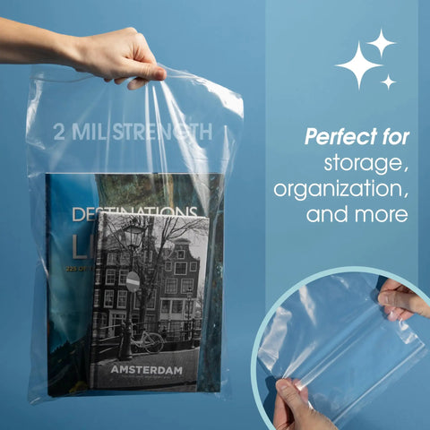 Heavy Duty Clear Sealable Zip Pouches 100 Pack 13 By 18 Inch Airtight Storage Bags For Merchandise Packaging And Shipping Supplies Tough As Nails And Go To Thick Virgin Ldpe Construction Water Resistant Closure