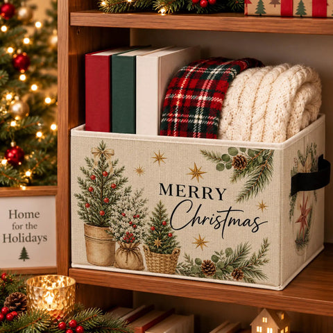 Kick Clutter To The Curb With This Foldable Christmas Tree Storage Bin That Squashes Flat to store books and blankets.