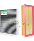 Engine And Cabin Air Filter Set For VW Atlas 2018 To 2026 2.0L 3.6L Dual Guard Replacement CF11643 And 3QF129620 2 Pack