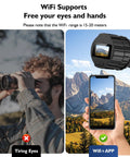 Side-by-side comparison of traditional binoculars and 64GB WiFi Telescope Eyepiece Cam With 1.5 Inch LCD Screen 1080P HD Video for mobile viewing