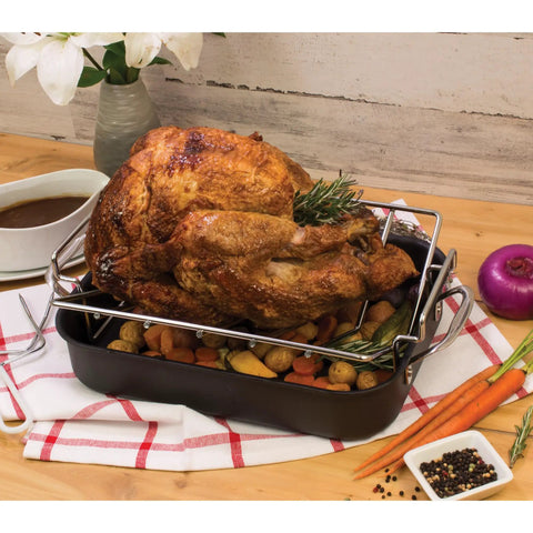 V Shaped Roasting Rack For Even Cooking And Juicy Results Chrome Plated Steel Elevates Meat Poultry And Vegetables