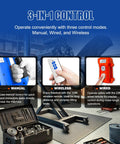 FITHOIST 1540lbs electric hoist winch with 3-in-1 control: manual, wired, and wireless remote