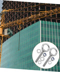 Built Like A Tank Stainless Steel Eye Bolts M10x60 Heavy Duty Hardware Kit With Locking Nuts And Washers against construction site backdrop.