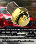 Dead Simple Plug And Play Coolant Temperature Sensor For Honda Accord Civic CRV Direct Fan Switch Replacement Fits Civic Accord CRV RSX close-up view