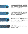 44 Piece 2 Inch Sanding Discs Set With Quick Change One Quarter Inch Holder For Die Grinder Shows Aluminum Oxide Roll Lock Discs P60, P80, P120 Alongside Flap Discs Ideal for Surface Conditioning Finishing Cleaning Grinding Polishing And Paint Removal.