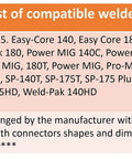 List of compatible welders for Direct Replacement 100 Amp Mig Gun Torch For Lincoln Magnum 100L K530-6