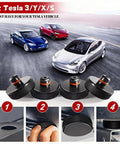 Tesla jack pads 4-pack black rubber pucks with orange collars for Model 3/Y/X/S