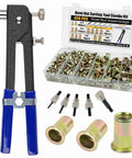 Heavy Duty 430Pc Metric Rivet Nut Tool Kit With Carbon Steel Assortment Set M3 M4 M5 M6 M8 Ideal For Furniture Marine Auto And Industrial DIY Projects, rivet gun and case