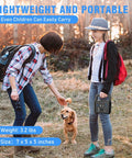 Two children outdoors, one holding 120Wh Portable Power Station With 200W Output, Six Output Ports, AC Outlet, 110V, lightweight
