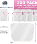 Pink Glasses Frames Safety Face Shields Case Of 200 Ultra Clear Full Face Protection Anti Fog PET Plastic Goggles display