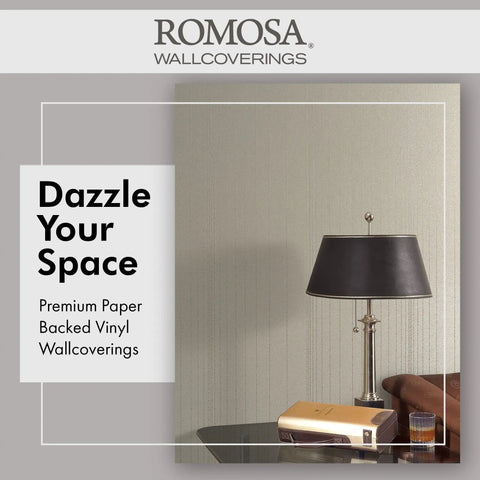 Interior with lamp and book against Premium Paper Backed Vinyl Wall Covering With Gleam Beige Texture Heavyweight Textured Wallpaper Roll