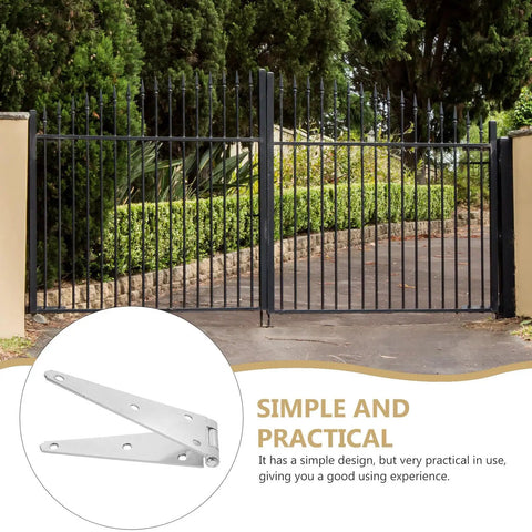 Heavy Duty Galvanized Iron Door Hinge With Wear Resistant Protective Coating Slotted Bearing For Outdoor Use On Garden Gates
