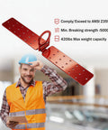 Built Tough Roof Anchors For Fall Protection Dead Easy Screw Installation Heavy Duty Alloy Steel D Rings Rust Resistant Corrosion Proof Rooftop Safety Gear Killer Security Two Pack shown with a smiling worker wearing safety gear.